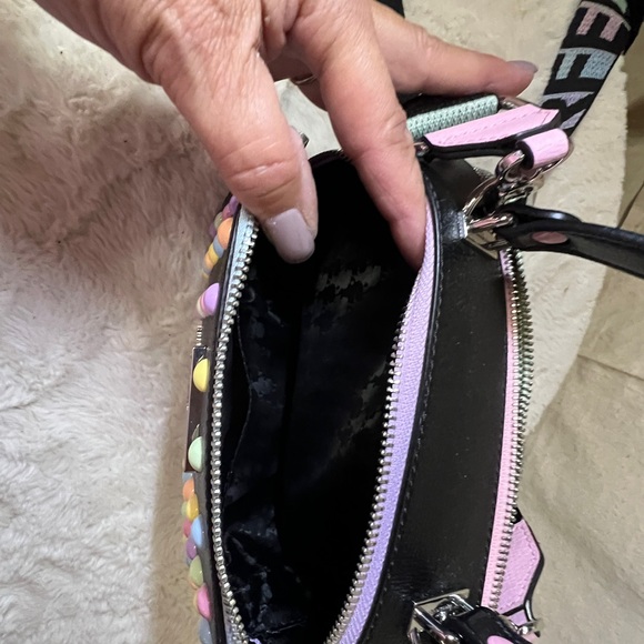 Karl Lagerfeld Black Crossbody Bag with Colorful Studs - Picture 5 of 6